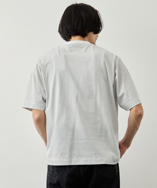 CITY TOKYO（シティトウキョウ）の「【CITY TOKYO】スムースコットンボーダーTEE（Tシャツ/カットソー・メンズ・ホワイト/ダークブルー・1/2/3）」の5枚目の写真