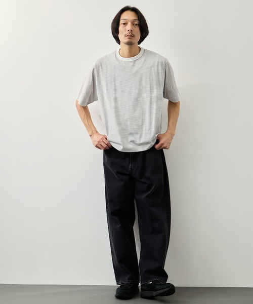 CITY TOKYO（シティトウキョウ）の「【CITY TOKYO】スムースコットンボーダーTEE（Tシャツ/カットソー・メンズ・ホワイト/ダークブルー・1/2/3）」の7枚目の写真