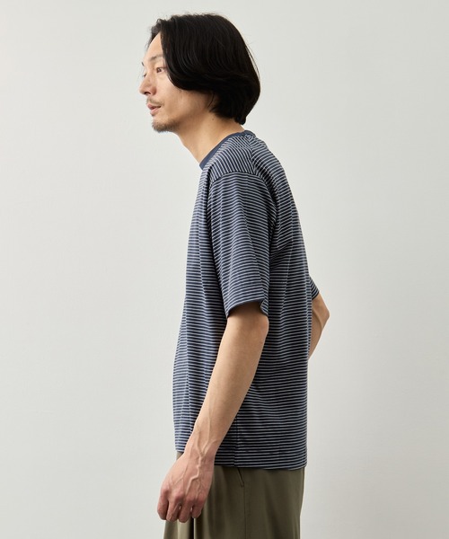 CITY TOKYO（シティトウキョウ）の「【CITY TOKYO】スムースコットンボーダーTEE（Tシャツ/カットソー・メンズ・ホワイト/ダークブルー・1/2/3）」の9枚目の写真