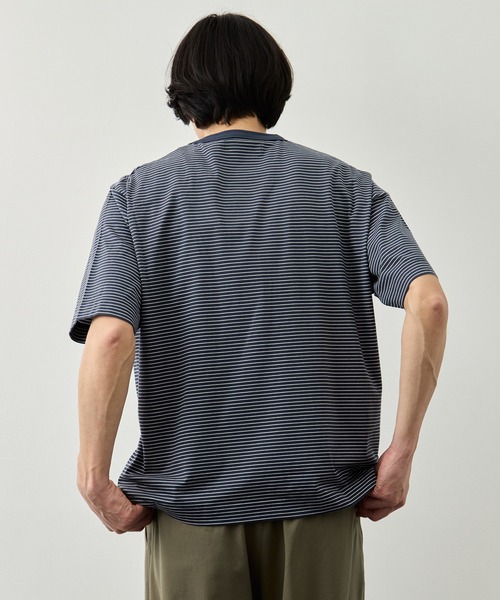CITY TOKYO（シティトウキョウ）の「【CITY TOKYO】スムースコットンボーダーTEE（Tシャツ/カットソー・メンズ・ホワイト/ダークブルー・1/2/3）」の10枚目の写真