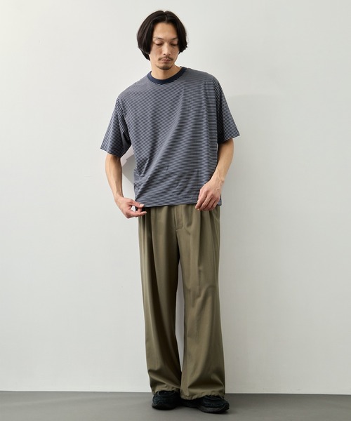 CITY TOKYO（シティトウキョウ）の「【CITY TOKYO】スムースコットンボーダーTEE（Tシャツ/カットソー・メンズ・ホワイト/ダークブルー・1/2/3）」の12枚目の写真