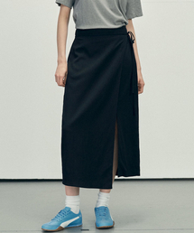 MALOUPE（マロップ）の「3115 クリングルラップスカート (ブラック)（スカート）」