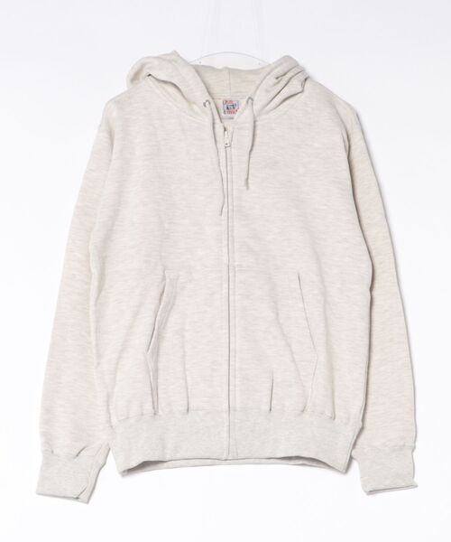 TONE SELECT WEAR（トーンセレクトウェア）の「CROSS&STITCH(クロスアンドステッチ) 10oz レギュラーウェイト スウェットフルジップパーカー メンズ (SZ2251)（パーカー・メンズ・グレー/レッド/ホワイト/ネイビー/ブラック/アイボリー・X-LARGE/MEDIUM/LARGE/SMALL）」の2枚目の写真
