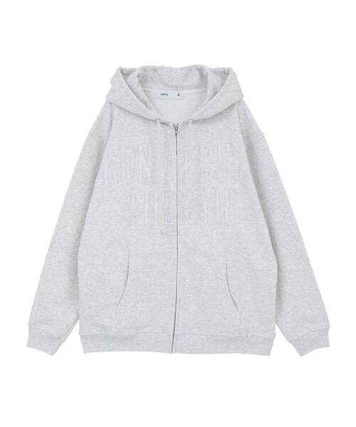 CONVERSE TOKYO(コンバーストウキョウ)の「PATCHWORK LOGO ZIP HOODIE(パーカー・レディース・ネイビー/ライトグレー/ブラック・SMALL/MEDIUM)」の10枚目の写真
