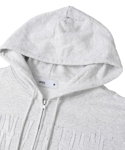 CONVERSE TOKYO(コンバーストウキョウ)の「PATCHWORK LOGO ZIP HOODIE(パーカー・レディース・ネイビー/ライトグレー/ブラック・SMALL/MEDIUM)」の12枚目の写真