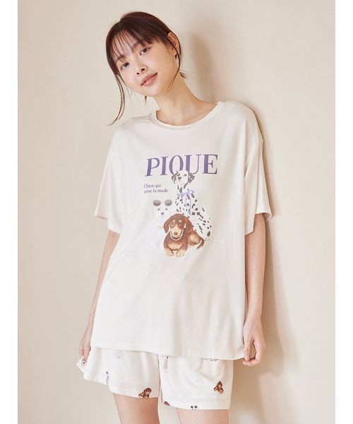 ファッションCATS&DOGS柄ショートパンツ（ルームウェア/パジャマ