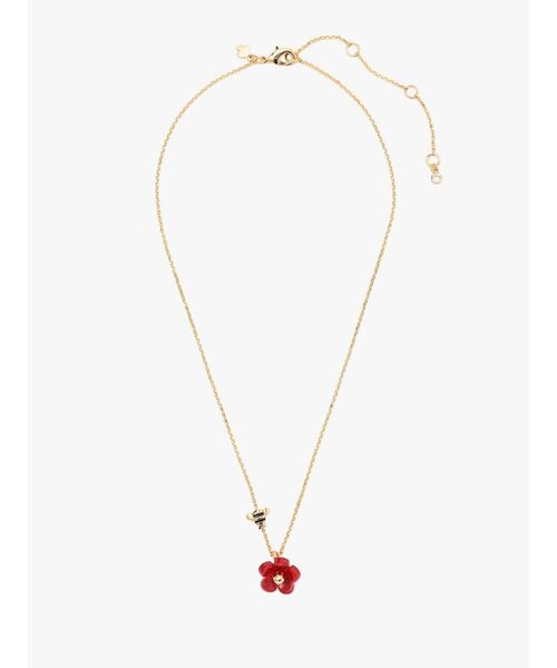 kate spade new york(ケイトスペード ニューヨーク)の「サマー デイズ フラワー ペンダント(ネックレス・レディース・レッド・ONESIZE)」の2枚目の写真