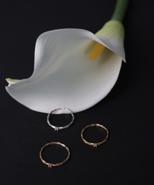 Bilan(ビラン)の「【BILAN】Zirconia Twist Ring/ジルコニアツイストリング(リング・レディース・ゴールド/ピンクゴールド/シルバー・10号/11号/9号/14号/12号)」の4枚目の写真