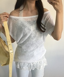 オフショルT&レースインナーセット