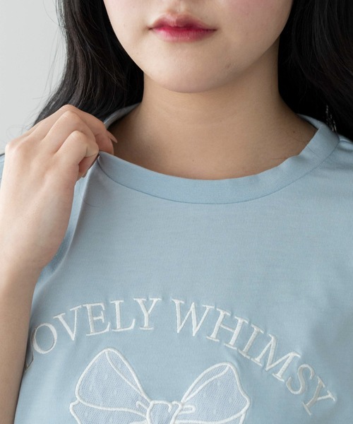 WEGO(ウィゴー)の「WEGO/【26春夏新作】リボンアップリケT(Tシャツ/カットソー・レディース・サックスブルー/ホワイト・FREE)」の20枚目の写真