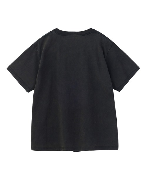 X-girl（エックスガール）の「FADED REMAKE STYLE S/S TEE（Tシャツ/カットソー・レディース・ブラック/ネイビー・ONE SIZE）」の7枚目の写真