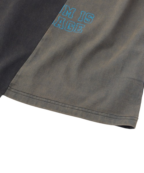 X-girl（エックスガール）の「FADED REMAKE STYLE S/S TEE（Tシャツ/カットソー・レディース・ブラック/ネイビー・ONE SIZE）」の11枚目の写真