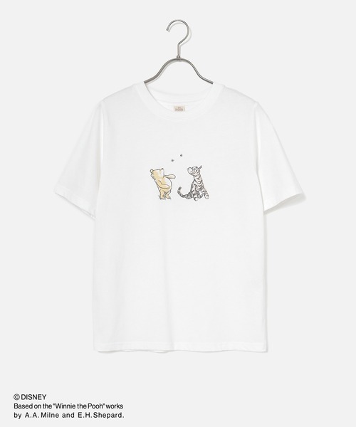 Honeys(ハニーズ)の「【UVカット】プーさん/半袖Tシャツ(Tシャツ/カットソー・レディース・オフホワイト/ブラック/ネイビー/ベージュ/ピンク・L/LL/M/S)」の8枚目の写真