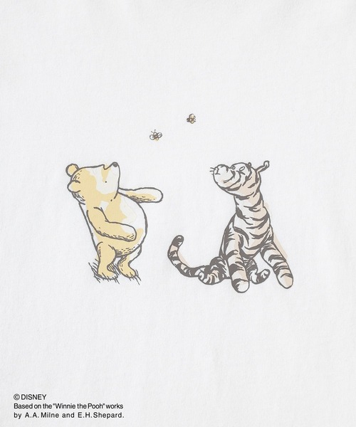 Honeys(ハニーズ)の「【UVカット】プーさん/半袖Tシャツ(Tシャツ/カットソー・レディース・オフホワイト/ブラック/ネイビー/ベージュ/ピンク・L/LL/M/S)」の9枚目の写真