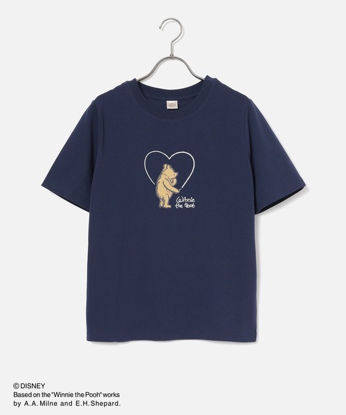 Honeys(ハニーズ)の「【UVカット】プーさん/半袖Tシャツ(Tシャツ/カットソー・レディース・オフホワイト/ブラック/ネイビー/ベージュ/ピンク・L/LL/M/S)」の14枚目の写真