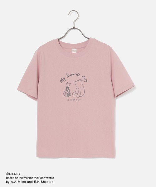 Honeys(ハニーズ)の「【UVカット】プーさん/半袖Tシャツ(Tシャツ/カットソー・レディース・オフホワイト/ブラック/ネイビー/ベージュ/ピンク・L/LL/M/S)」の16枚目の写真