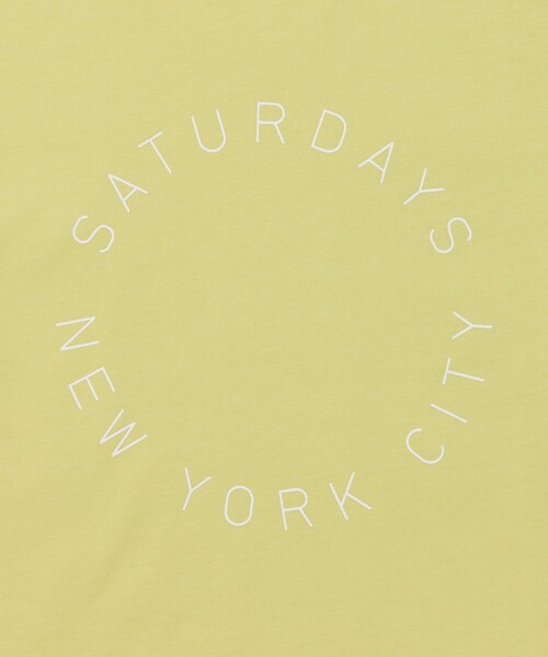 Saturdays NYC（サタデーズ ニューヨークシティ ）の「Circular Saturdays Logo T-Shirt（Tシャツ/カットソー・メンズ・ホワイト/ブラック/ダークブラウン/イエロー・S/M/XL/L）」の18枚目の写真