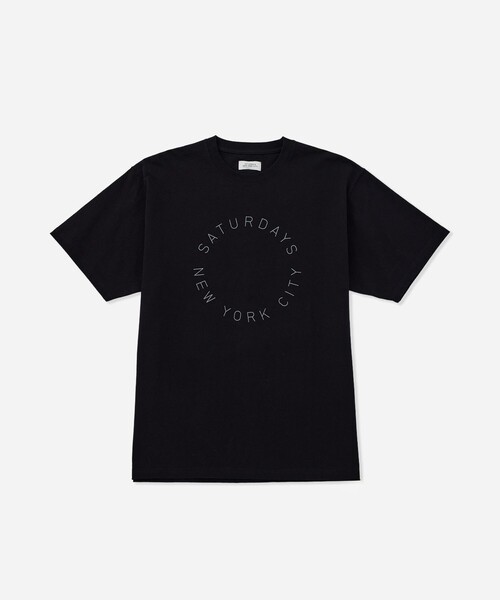 Saturdays NYC（サタデーズ ニューヨークシティ ）の「Circular Saturdays Logo T-Shirt（Tシャツ/カットソー・メンズ・ホワイト/ブラック/ダークブラウン/イエロー・S/M/XL/L）」の6枚目の写真