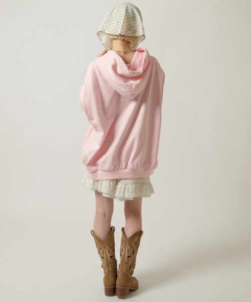 w closet（ダブルクローゼット）の「ノースリパッチワークパーカー（パーカー・レディース・オフホワイト/アイボリー/ネイビー/ピンク・FREE）」の13枚目の写真