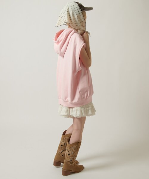 w closet（ダブルクローゼット）の「ノースリパッチワークパーカー（パーカー・レディース・オフホワイト/アイボリー/ネイビー/ピンク・FREE）」の14枚目の写真
