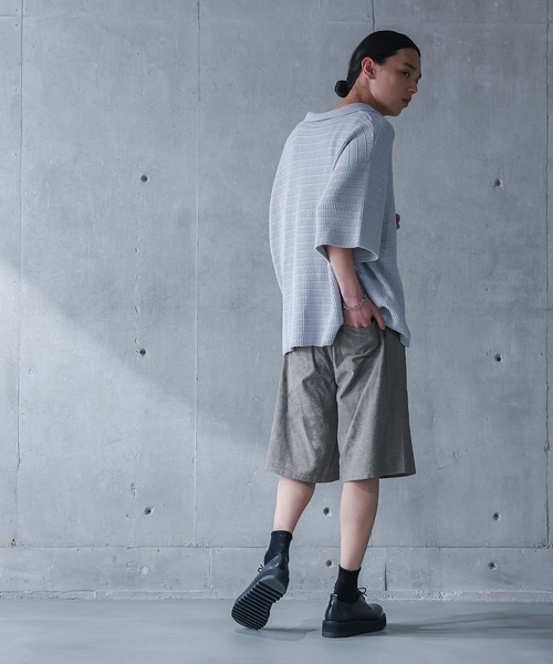 MDR(エムディアール)の「サイドプリーツオックスハーフパンツ【セットアップ対応】(その他パンツ・メンズ・ブルー/ブラック・L/M)」の8枚目の写真