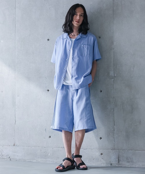MDR(エムディアール)の「サイドプリーツオックスハーフパンツ【セットアップ対応】(その他パンツ・メンズ・ブルー/ブラック・L/M)」の10枚目の写真