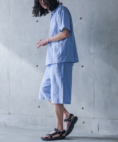 MDR(エムディアール)の「サイドプリーツオックスハーフパンツ【セットアップ対応】(その他パンツ・メンズ・ブルー/ブラック・L/M)」の11枚目の写真