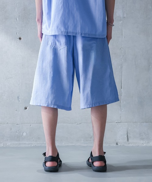MDR(エムディアール)の「サイドプリーツオックスハーフパンツ【セットアップ対応】(その他パンツ・メンズ・ブルー/ブラック・L/M)」の15枚目の写真