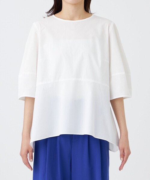 TRANS WORK(トランスワーク)の「【防汚性・UV・接触冷感・ウォッシャブル】ダントツオチール(R)ブラウス(シャツ/ブラウス・レディース・オフホワイト/ブラック/ブルー系その他4・38/40)」の7枚目の写真