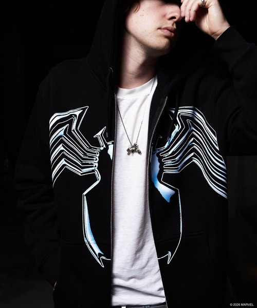 HUF X MARVEL VENOM FULLZIP HOODIE（パーカー）｜HUF（ハフ）の