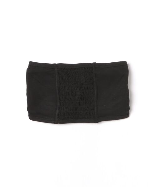 LAULEN(ローレン)の「back shirring cup In bandeau /バックシャーリングカップインベアトップ(チューブトップ・レディース・アイボリー/ブラック・FREE)」の3枚目の写真