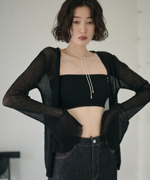 back shirring cup In bandeau /バックシャーリングカップインベアトップ