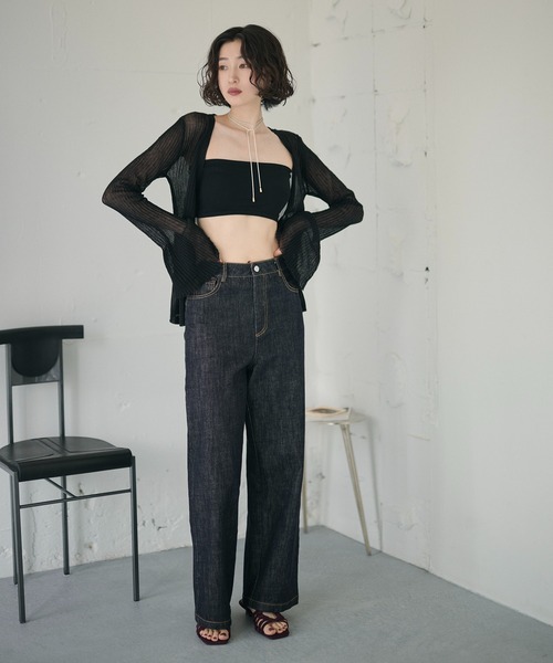 LAULEN(ローレン)の「back shirring cup In bandeau /バックシャーリングカップインベアトップ(チューブトップ・レディース・アイボリー/ブラック・FREE)」の10枚目の写真
