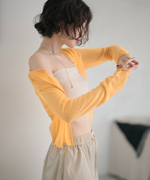 LAULEN(ローレン)の「back shirring cup In bandeau /バックシャーリングカップインベアトップ(チューブトップ・レディース・アイボリー/ブラック・FREE)」の21枚目の写真