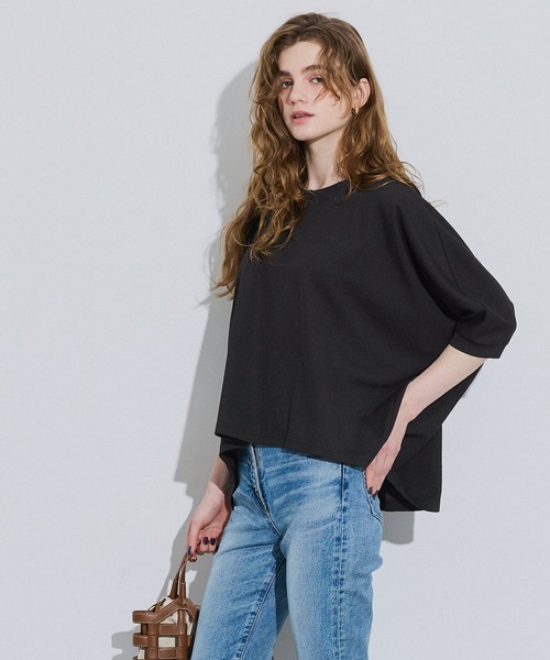 coca(coca)(コカ)の「\SNSで話題!!/ライトエンボスワイドトップス(Tシャツ/カットソー・レディース・グレー/ブラック・L/M)」の9枚目の写真