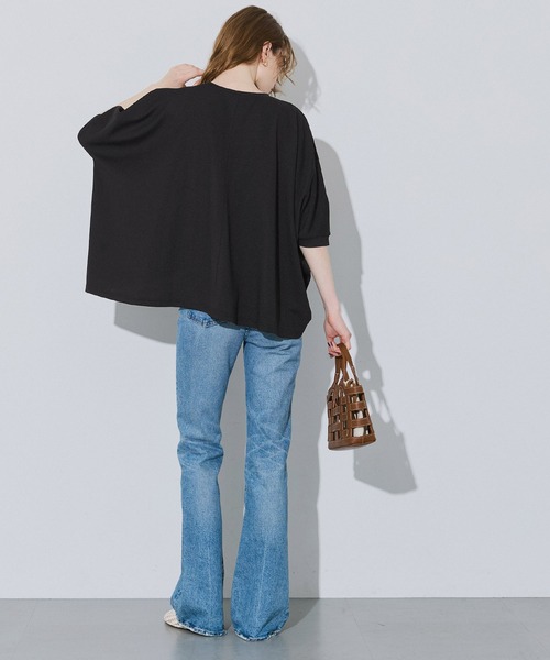 coca(coca)(コカ)の「\SNSで話題!!/ライトエンボスワイドトップス(Tシャツ/カットソー・レディース・グレー/ブラック・L/M)」の10枚目の写真