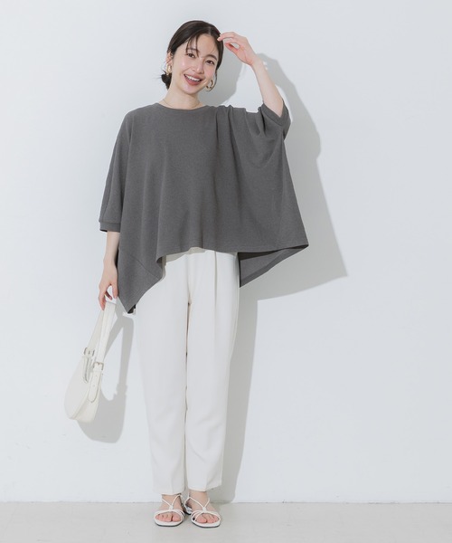 coca(coca)(コカ)の「\SNSで話題!!/ライトエンボスワイドトップス(Tシャツ/カットソー・レディース・グレー/ブラック・L/M)」の13枚目の写真