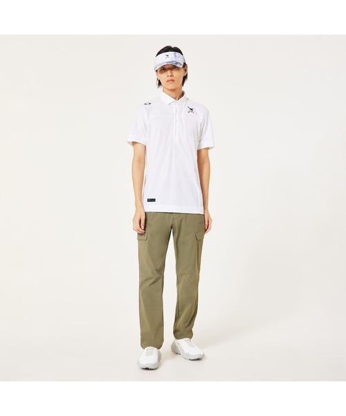OAKLEY(オークリー)の「オークリーSKULL TALENTED BLOCK SHIRT ポロシャツ/ゴルフメンズ/ゴルフ/吸汗速乾/接触冷感/OAKLEY(ポロシャツ・メンズ・ブラック/ホワイト・M/L)」の4枚目の写真