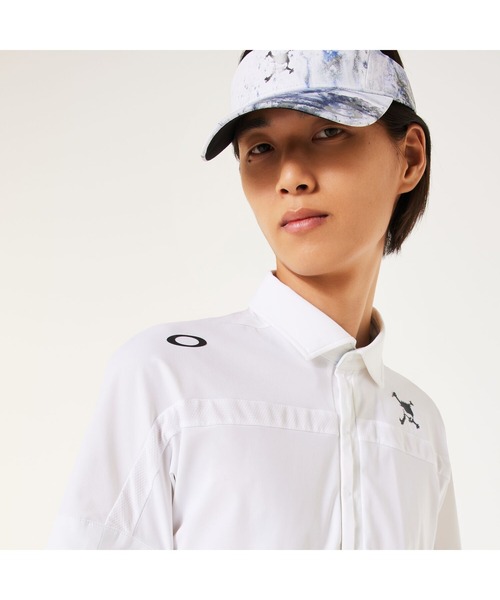 OAKLEY(オークリー)の「オークリーSKULL TALENTED BLOCK SHIRT ポロシャツ/ゴルフメンズ/ゴルフ/吸汗速乾/接触冷感/OAKLEY(ポロシャツ・メンズ・ブラック/ホワイト・M/L)」の6枚目の写真