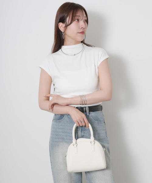 Riberry（リベリー）の「フレンチスリーブプルオーバー（Tシャツ/カットソー・レディース・ブラック/アイボリー・MEDIUM）」の22枚目の写真