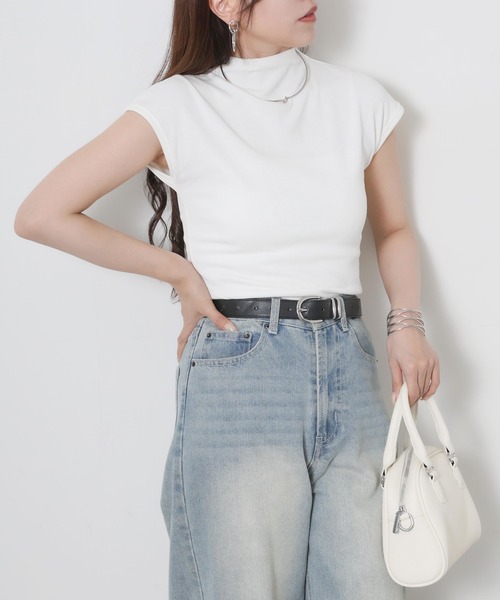 Riberry（リベリー）の「フレンチスリーブプルオーバー（Tシャツ/カットソー・レディース・ブラック/アイボリー・MEDIUM）」の21枚目の写真