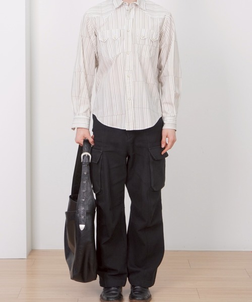 Never mind the XU / Chikashitsu+(ネバーマインド ザ エックスユー / チカシツプラス)の「【HAH ARCHIVE】HH Belted Bag 2-Way / 【ハーアーカイブ】HHベルテッドバッグ2ウェイワンショルダーバッグ(ショルダーバッグ・メンズ・ブラウン/ブラック・ONE SIZE)」の12枚目の写真
