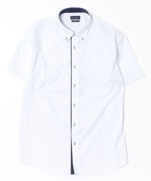 TOKYO SHIRTS(トウキョウシャツ)の「【超形態安定】【吸水速乾】 形態安定ノンアイロン ボタンダウン 半袖ビジネスワイシャツ (大きいサイズ)(ビジネスシャツ・メンズ・サックスブルー・首回り45cm/首回り47cm)」の6枚目の写真