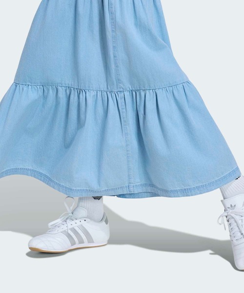 adidas(アディダス)の「アディダス オリジナルス サマーグロー デニムスカート / アディダスオリジナルス adidas Originals(スカート・レディース・ブラック/ブルー・MEDIUM/X-LARGE/3XL/X-SMALL/XX-LARGE/LARGE/SMALL)」の9枚目の写真