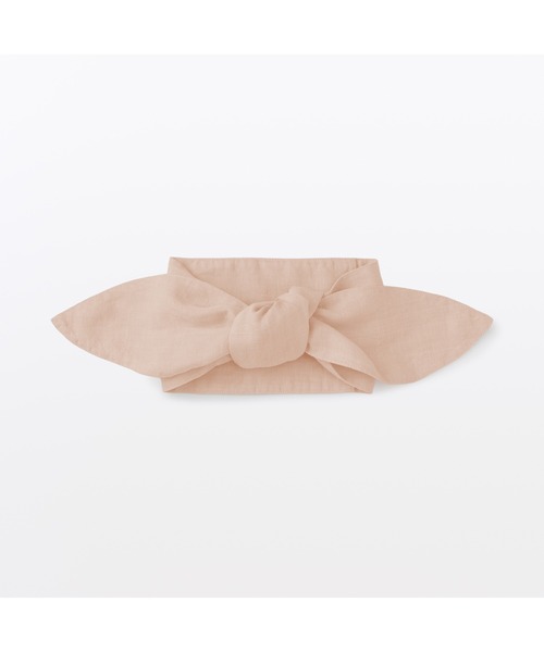 無印良品(ムジルシリョウヒン)の「UVカットリヨセルリネンポケット付きスカーフ(バンダナ/スカーフ・レディース・ライトオレンジ系/ライトブルー・FREE)」の8枚目の写真