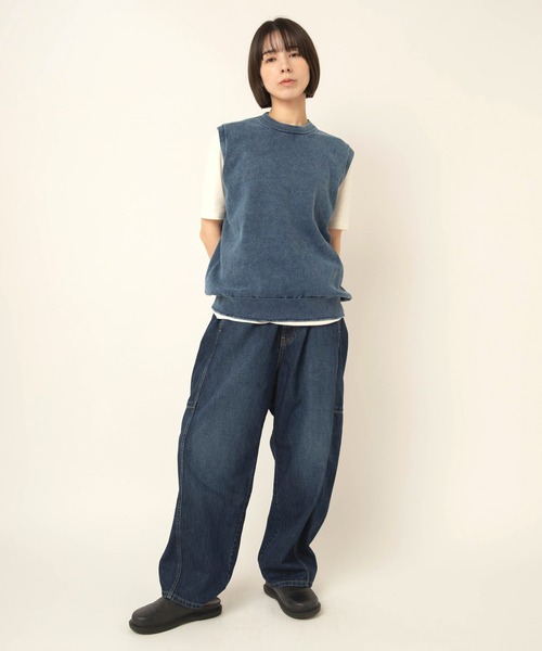 RNA-N(アールエヌエーエヌ)の「R4474 デザインカーブデニム(デニムパンツ・レディース・ダークインディゴブルー/ライトインディゴブルー・FREE)」の14枚目の写真