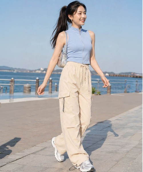 GORGE(ゴージ)の「ナイロンストレッチカーゴパンツ(カーゴパンツ・レディース・キャメル/アイボリー/カーキ・F)」の21枚目の写真