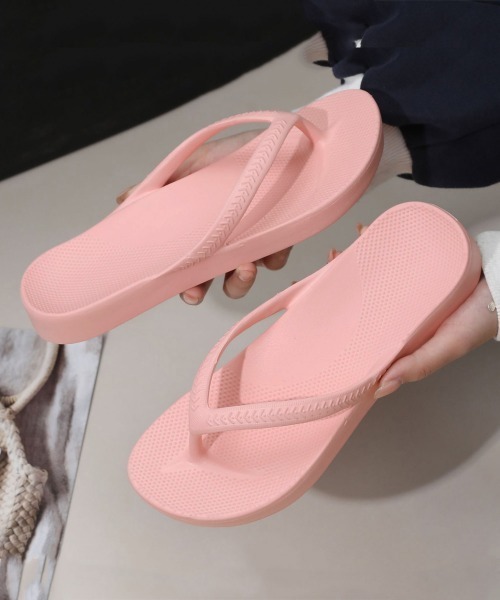 Miniministore(ミニミニストア)の「ビーチサンダル スリッパサンダル 軽量(サンダル・レディース・ピンク/モカ/アイボリー/ブラック・24.5cm/24.0cm/23.5cm/23.0cm)」の14枚目の写真