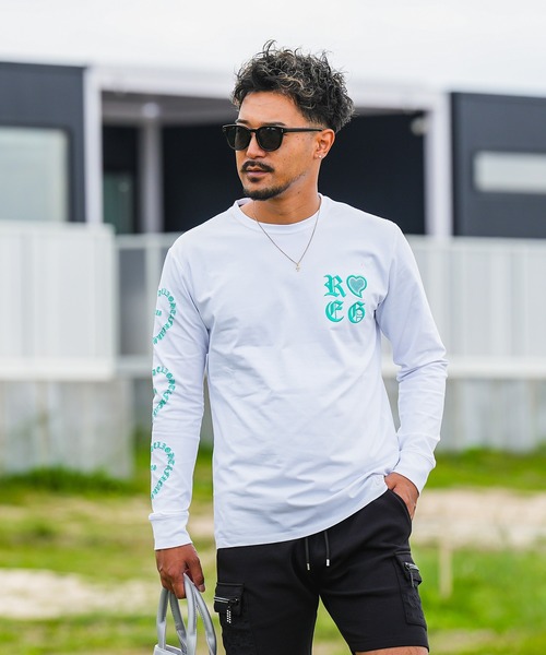 adamsJUGGLER(アダムスジャグラー)の「RTEGハート&TBロンティー(Tシャツ/カットソー・メンズ・ホワイト/ブラック・M/S/XXL/XL/L)」の1枚目の写真
