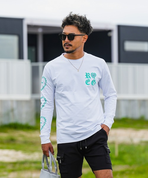 adamsJUGGLER(アダムスジャグラー)の「RTEGハート&TBロンティー(Tシャツ/カットソー・メンズ・ホワイト/ブラック・M/S/XXL/XL/L)」の4枚目の写真